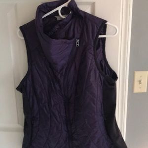 Purple quilted vest